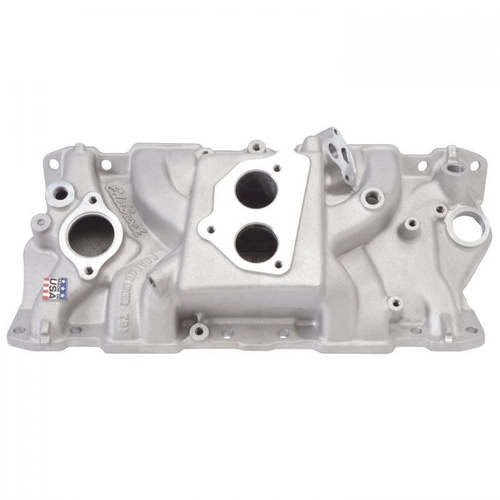 Edelbrock Intake Manifold, Performer TBI, Aluminium, Natural, Throttle Body, For Chevrolet, For GMC, SUV/Van/Pickup, 5.0/5.7L, Each