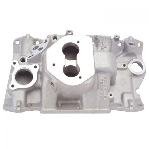 Edelbrock Intake Manifold, Performer TBI, Aluminium, Natural, Throttle Body Injection Style, For Chevrolet, For GMC, V6, 4.3L, Each
