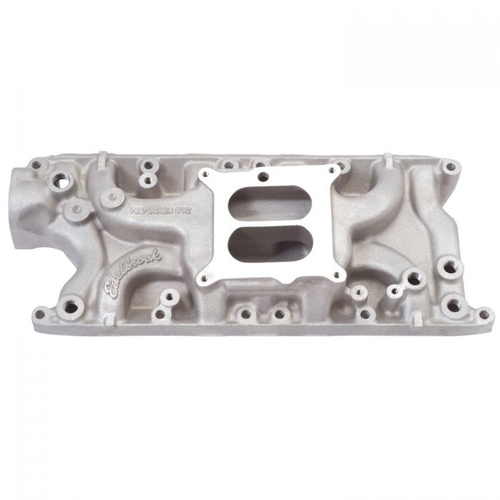 Edelbrock Intake Manifold, Performer, Dual Plane, Aluminium, Natural, Square Bore, For Ford, 5.0L, Each