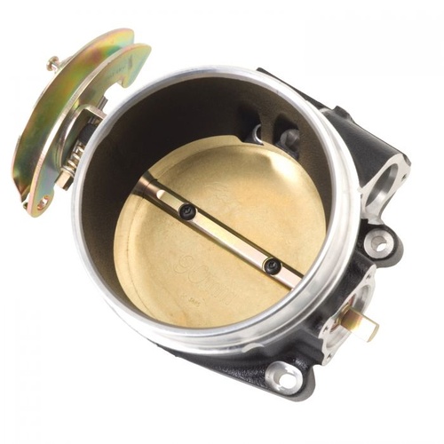 Edelbrock Throttle Body, Victor LS Series, Aluminium, Black Powdercoated, 90mm, without IAC or TPS, GM, LS, Each