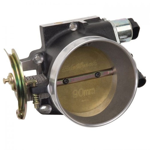 Edelbrock Throttle Body, Victor LS Series, Aluminium, Black Powdercoated, 90mm, GM, LS, Each