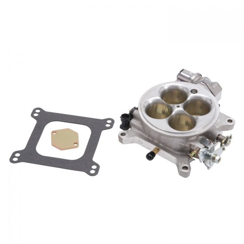 Edelbrock Throttle Body, Cast Aluminium, Natural, 1, 000 cfm, 4-Barrel, Square-Bore Flange, MPI, GM Style TPS, MPI, Each
