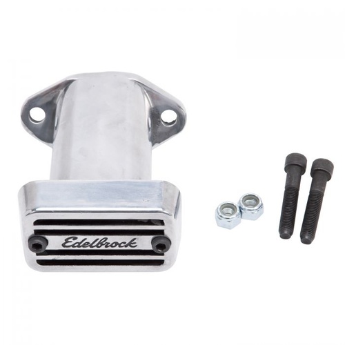 Edelbrock Valve Cover Breather, Elite Series, Bolt-On, Top-Mount, Rectangular, Aluminium, Polished, Logo, Each
