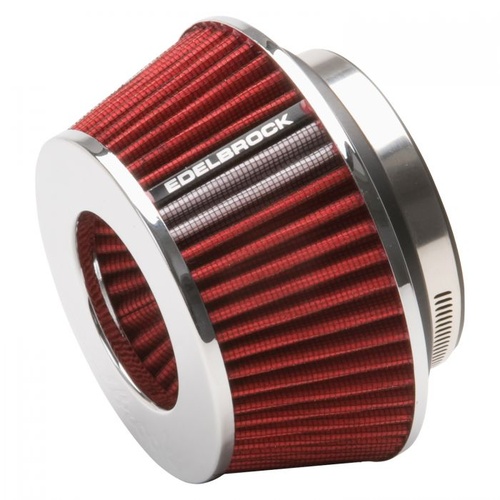 Edelbrock Air Filter Element, Pro-Flow, Conical, Cotton Gauze, Red, 3.7 in. Length, Each