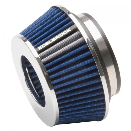Edelbrock Air Filter Element, Pro-Flow, Conical, Cotton Gauze, Blue, 3.7 in. Length, Each