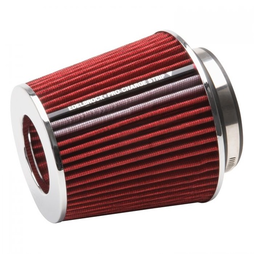 Edelbrock Air Filter Element, Pro-Flow, Conical, Cotton Gauze, Red, 6.7 in. Length, Each