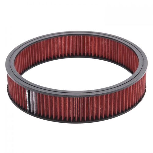 Edelbrock Air Cleaner Element, Pro-Flo, Round, 14.00 Diameter, Cotton Gauze, Pro-Charge Stripe, Red, Each