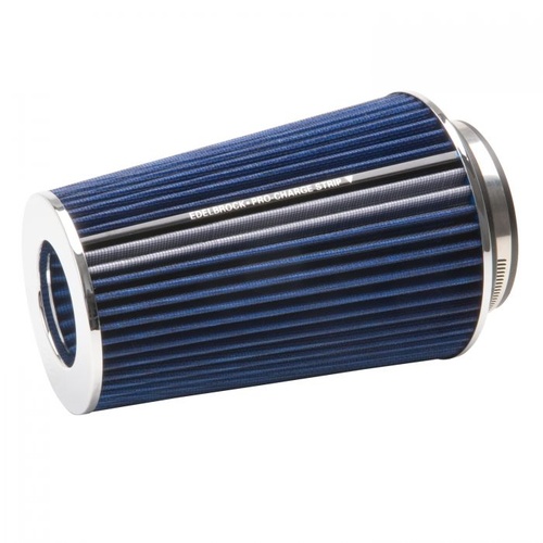 Edelbrock Air Filter Element, Pro-Flow, Conical, Cotton Gauze, Blue, 10.5 in. Length, Each