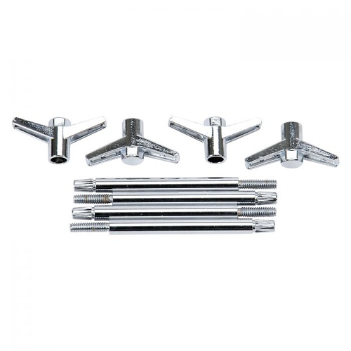 Edelbrock Valve Cover Wing Bolts, 2-Piece, Steel, Chrome, 1/4 in.-20 Thread, 4.250 in. Length, Set of 4