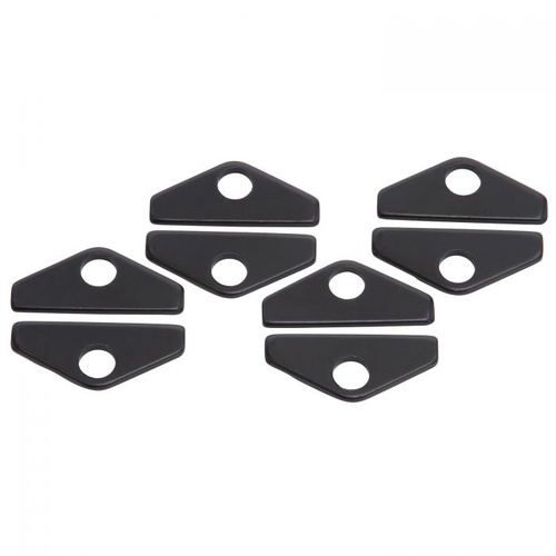 Edelbrock Valve Cover Hold-Down Tabs, Steel, Black, 1.500 in. Wide, Universal, Set of 8