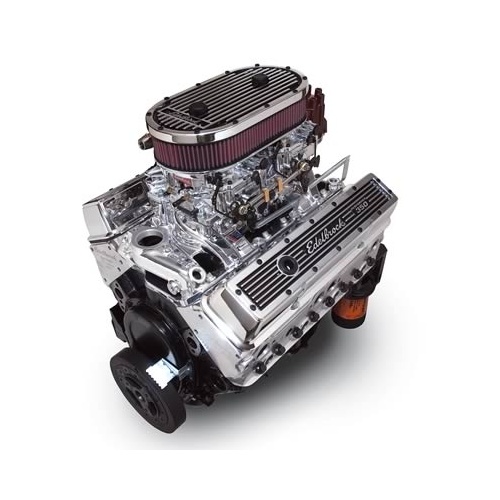 Edelbrock Crate Engine, Performer Dual-Quad, 9.0:1, 315 hp, 372 ft.-lbs. Torque, EnduraShine, For Chevrolet, 350, Each