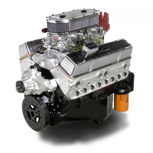 Edelbrock Crate Engine, Performer Dual-Quad, 9.0:1, 315 hp, 372 ft.-lbs. Torque, Short Water Pump, For Chevrolet, 350, Each