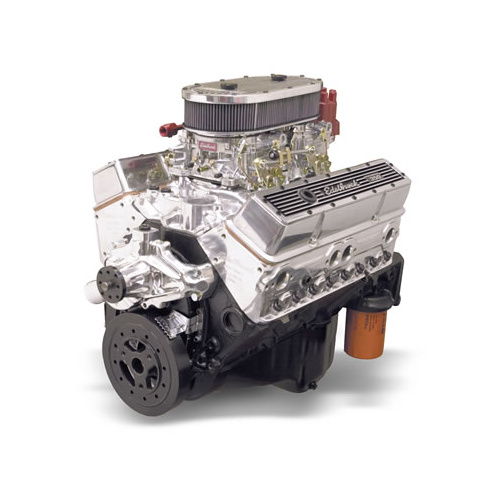 Edelbrock Crate Engine, Performer Dual-Quad, 9.0:1, 315 hp, 372 ft.-lbs. Torque, Long Water Pump, For Chevrolet, 350, Each