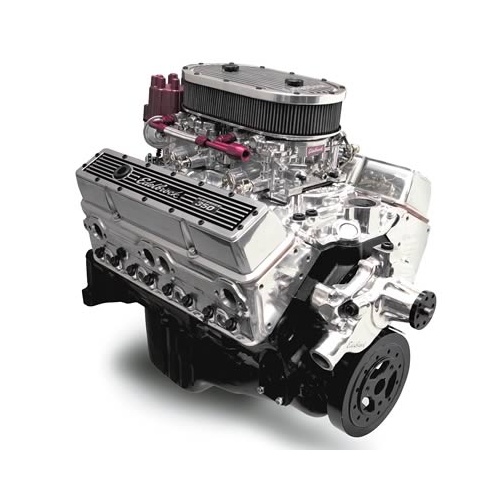 Edelbrock Crate Engine, Performer Dual-Quad, 9.0:1, 315 hp, 372 ft.-lbs. Torque, EnduraShine, For Chevrolet, 350, Each