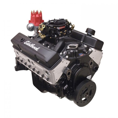 Edelbrock Crate Engine, E-Street, Long Block, Assembled, Internal Engine Balance, Aluminium Heads, For Chevrolet, 350, Each