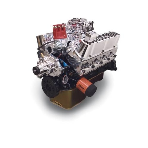 Edelbrock Crate Engine, Performer RPM, 9.9:1, 438 hp, 413 ft.-lbs. Torque, EnduraShine, Front Sump Pan, For Ford, 347, Each