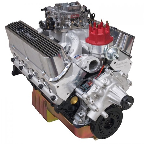 Edelbrock Crate Engine, Performer RPM, 9.9:1, 438 hp, 413 ft.-lbs. Torque, As-Cast, Rear Sump Oil Pan, For Ford, 347, Each