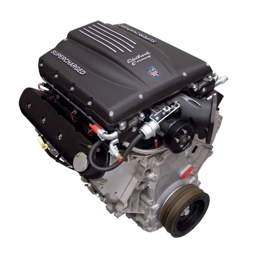 Edelbrock Crate Engine, GM LS 416 C.I.D., E-Force Supercharged, Long Block, Assembled, Aluminium Heads, For Chevrolet, Each