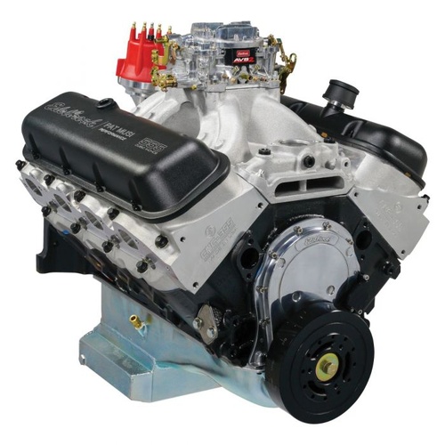 Edelbrock Crate Engine, /Musi 555 RPM XT, 10.0:1, 676 hp, 649 ft.-lbs. Torque, As-Cast, Carbureted, For Chevrolet, 555