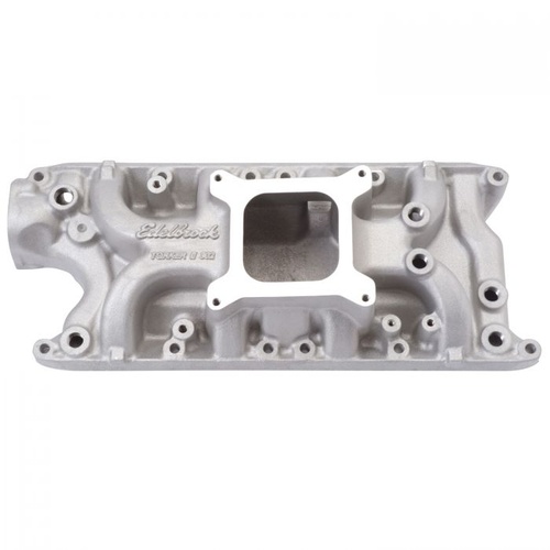 Edelbrock Intake Manifold, Torker II, Single Plane, Aluminium, Natural, Square Bore, For Ford, 4.7L, 5.0L (Not Boss), Each