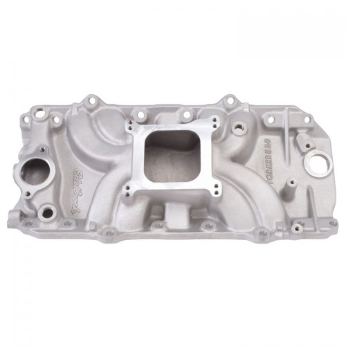 Edelbrock Intake Manifold, Torker II, Single Plane, Aluminium, Square Bore, Non-EGR, Large Oval Port, For Chevrolet, Big Block