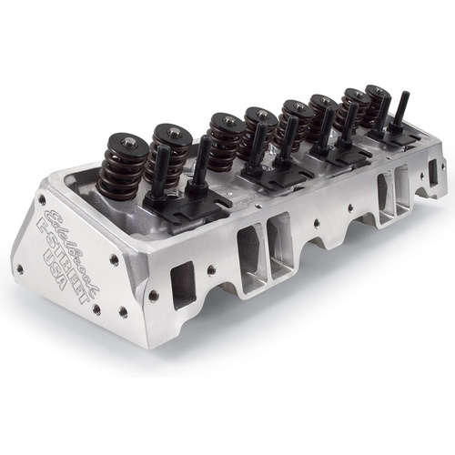 Edelbrock Cylinder Head E-Street Cylinder Head Small Block For Chevrolet w/ 70cc. Combustion Chamber Bare Pair.