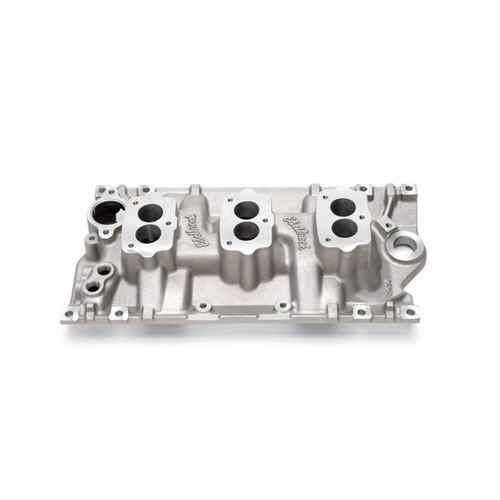 Edelbrock Intake Manifold C-357-B Three-Deuce Aluminium Natural for 94 Carbs For Chevrolet Small BlockVortecEach