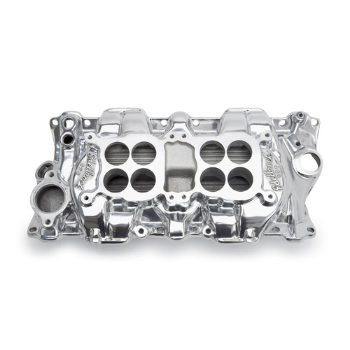 Edelbrock Intake Manifold C-26 Dual Quad Aluminium Polished Dual Square Bore Non-EGR For Chevrolet Small Block Each