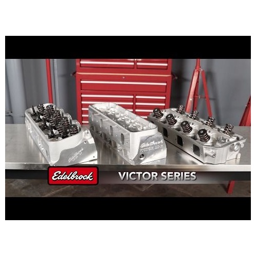 Edelbrock Cylinder Head, CNC, Vic Jr., Aluminium, Satin, 11 degree Canted valve, GM LS3, Complete, Each.