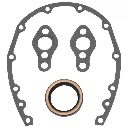 Edelbrock Gaskets, Timing Cover, Composite, For Chevrolet, Small Block, Kit