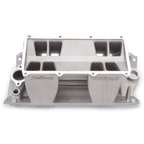 Edelbrock Intake Manifold, Victor Tunnel Ram, Base, Aluminium, Natural, For Chevrolet, Small Block, Each