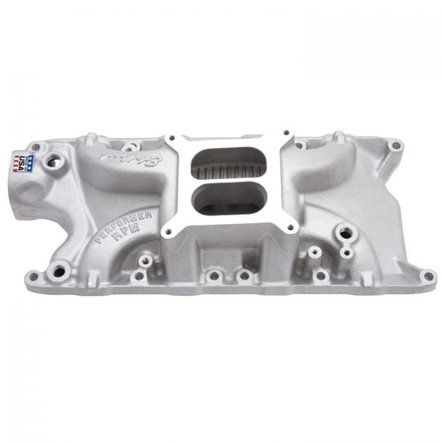 Edelbrock Intake Manifold, Performer RPM, Dual Plane, Aluminium, Natural, Square Bore, For Ford, 289/302, Each