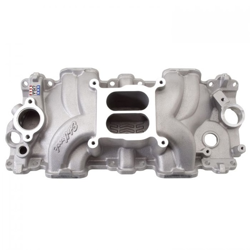 Edelbrock Intake Manifold, Performer RPM, Dual Plane, Aluminium, Natural, Square Bore, For Chevrolet, Big Block W-Engine, Each