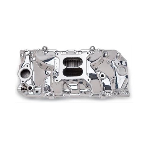 Edelbrock Intake Manifold, Performer RPM, Dual Plane, Aluminium, EnduraShine, Square Bore, For Chevrolet, Big Block, Oval Port