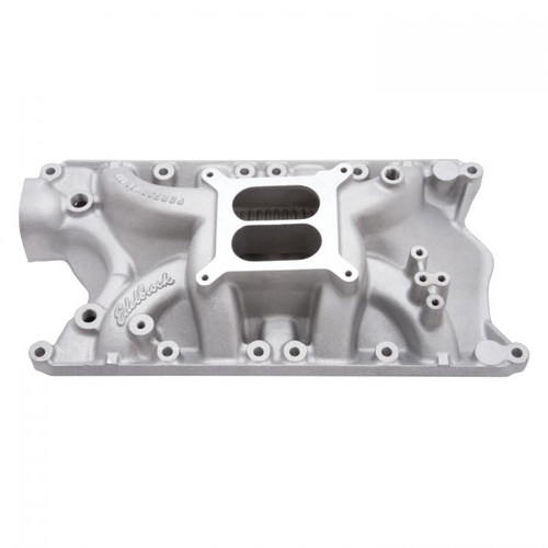 Edelbrock Intake Manifold, Performer RPM, Dual Plane, Aluminium, Natural, Square Bore, For Ford, 351W, Each