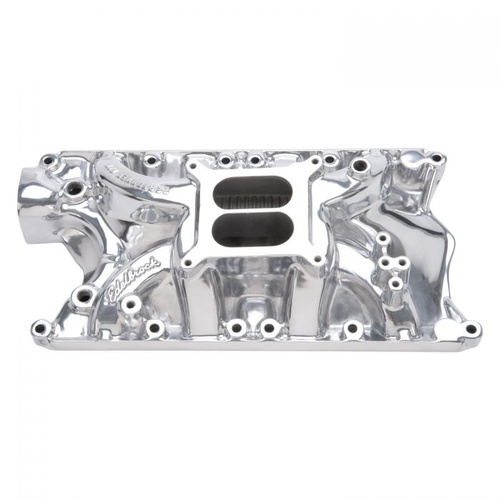 Edelbrock Intake Manifold, Performer RPM, Dual Plane, Aluminium, Polished, Square Bore, For Ford, 351W, Each