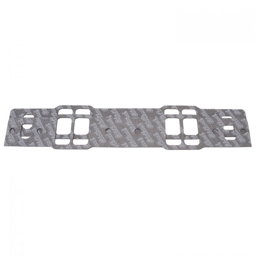 Edelbrock Intake Gaskets, 2.200 in. x 1.140 in., 0.060 in. Thick, Composite, For Chevrolet, Bowtie, Set