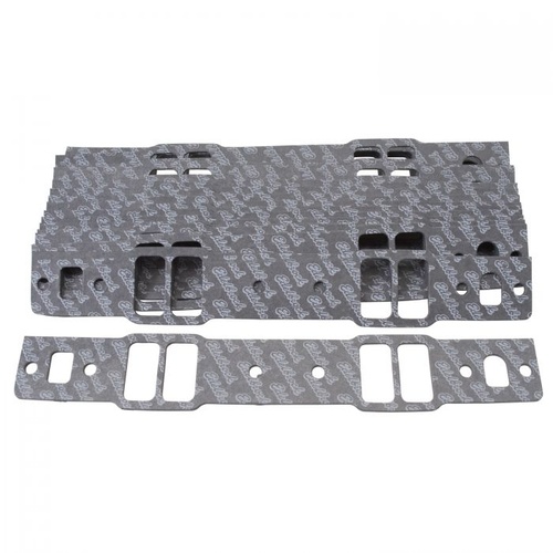 Edelbrock Gaskets, Manifold, Intake, Composite, 2.200 in. x 1.140 in., 0.120 in. Thick, For Chevrolet Vortec Bowtie, Set of 20