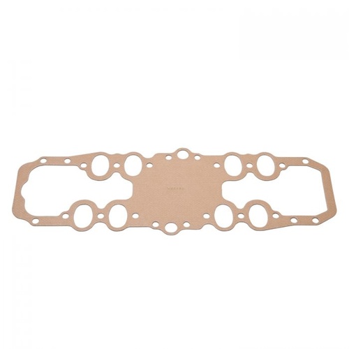 Edelbrock Intake Gaskets, 2.000 in. x 1.350 in., 0.062 in. Thick, Aramid Fiber, For Ford, For Mercury, Flathead, Pair