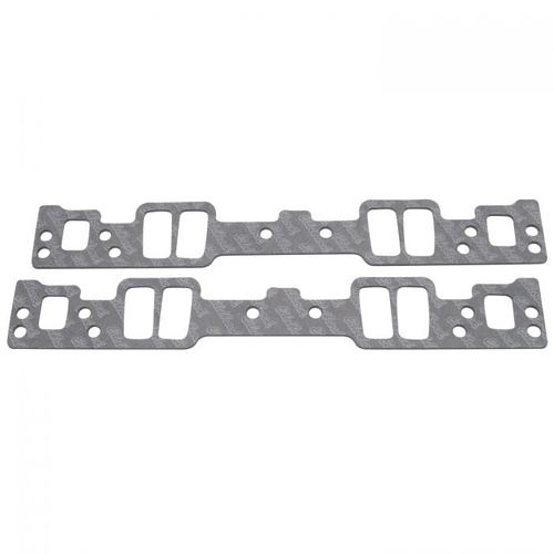 Edelbrock Gaskets, Intake, Composite, E-Tec Port, 2.11 in. x 1.08 in. Port, .120 in. Thick, For Chevrolet, Small Block, Set