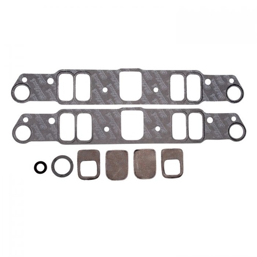 Edelbrock Gaskets, Manifold, Intake, Composite, 2.20 in. x 1.18 in. Port, .060 in. Thick, For Pontiac, 326-455, Set