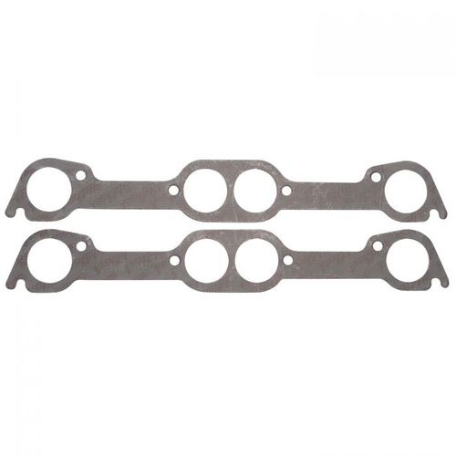 Edelbrock Exhaust Gaskets, Composite with Steel Core, Stock Port, For Pontiac, V8, Pair
