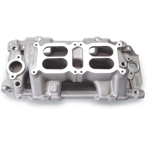 Edelbrock Intake Manifold Performer RPM Air Gap Dual Quad Aluminium Natural Square Bore For Chevrolet Big Block Each