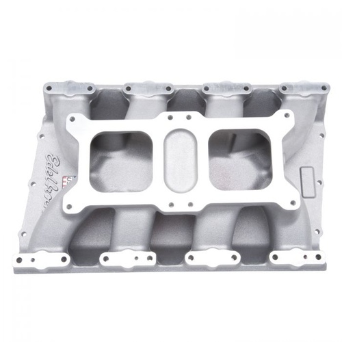 Edelbrock Intake Manifold, Performer RPM Air Gap, Dual Quad, Aluminium, Natural, Square Bore, For Dodge, Hemi, Each