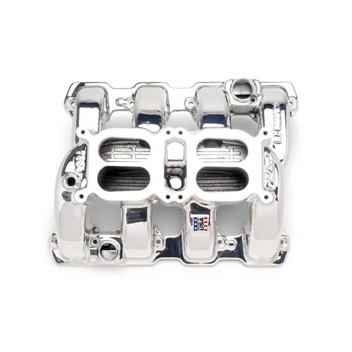 Edelbrock Intake Manifold Dual Quad EnduraShine 4-barrel Square Bore EGR For Chrysler For Dodge 5.7L Hemi