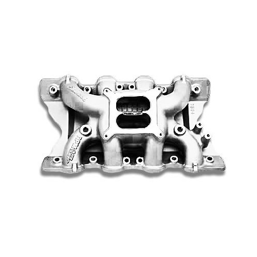 Edelbrock Intake Manifold, Performer RPM Air Gap, Dual Plane, Aluminium, Polished, Square Bore, For Ford, 351C, 2V/