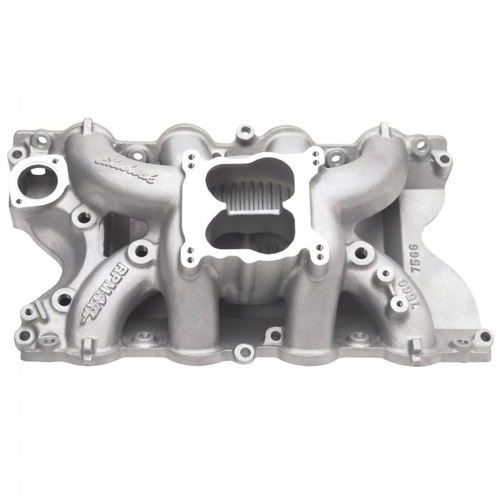 Edelbrock Intake Manifold, Performer RPM Air Gap, Dual Plane, Aluminium, Natural, Square Bore, For Ford, 429/460, Each