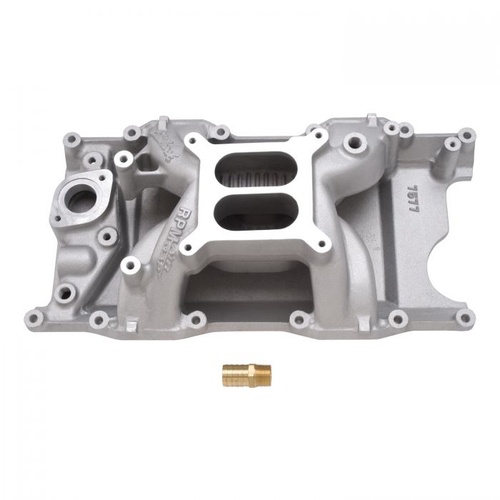 Edelbrock Intake Manifold, Performer RPM Air Gap, Dual Plane, Aluminium, Natural, Square Bore, Mopar, 5.2, 5.9L, Each