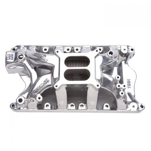 Edelbrock Intake Manifold, Performer RPM Air Gap, Dual Plane, Aluminium, Polished, Square Bore, For Ford, 351W, Each