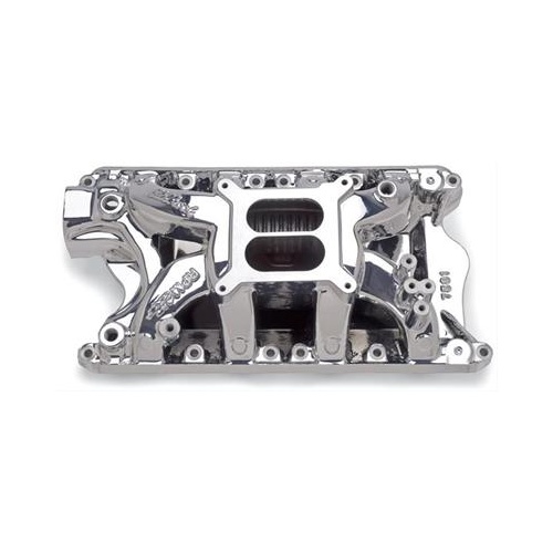 Edelbrock Intake Manifold, Performer RPM Air Gap, Dual Plane, Aluminium, EnduraShine, Square Bore, For Ford, 351W, Each